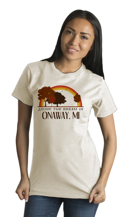 Standard Natural Living the Dream in Onaway, MI | Retro Unisex  T-shirt