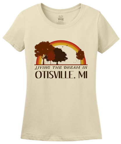 Ladies Natural Living the Dream in Otisville, MI | Retro Unisex  T-shirt