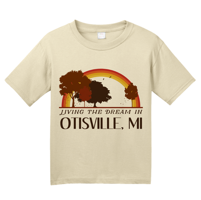 Youth Natural Living the Dream in Otisville, MI | Retro Unisex  T-shirt
