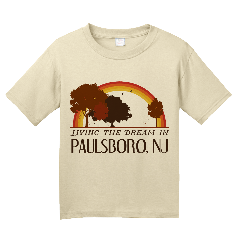 Youth Natural Living the Dream in Paulsboro, NJ | Retro Unisex  T-shirt