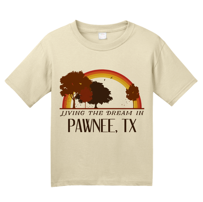 Youth Natural Living the Dream in Pawnee, TX | Retro Unisex  T-shirt