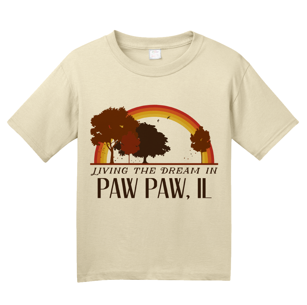 Youth Natural Living the Dream in Paw Paw, IL | Retro Unisex  T-shirt
