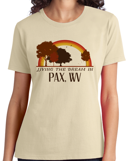 Ladies Natural Living the Dream in Pax, WV | Retro Unisex  T-shirt
