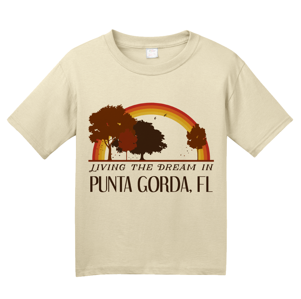Youth Natural Living the Dream in Punta Gorda, FL | Retro Unisex  T-shirt