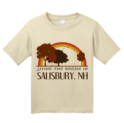 Youth Natural Living the Dream in Salisbury, NH | Retro Unisex  T-shirt