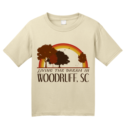 Youth Natural Living the Dream in Woodruff, SC | Retro Unisex  T-shirt