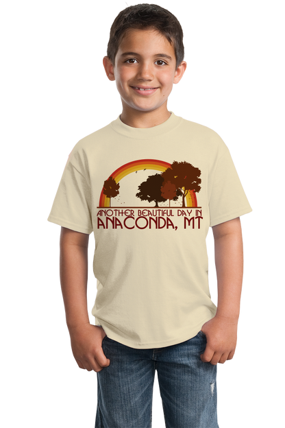 Youth Natural "Another Beautiful Day In Anaconda, Montana" T-shirt