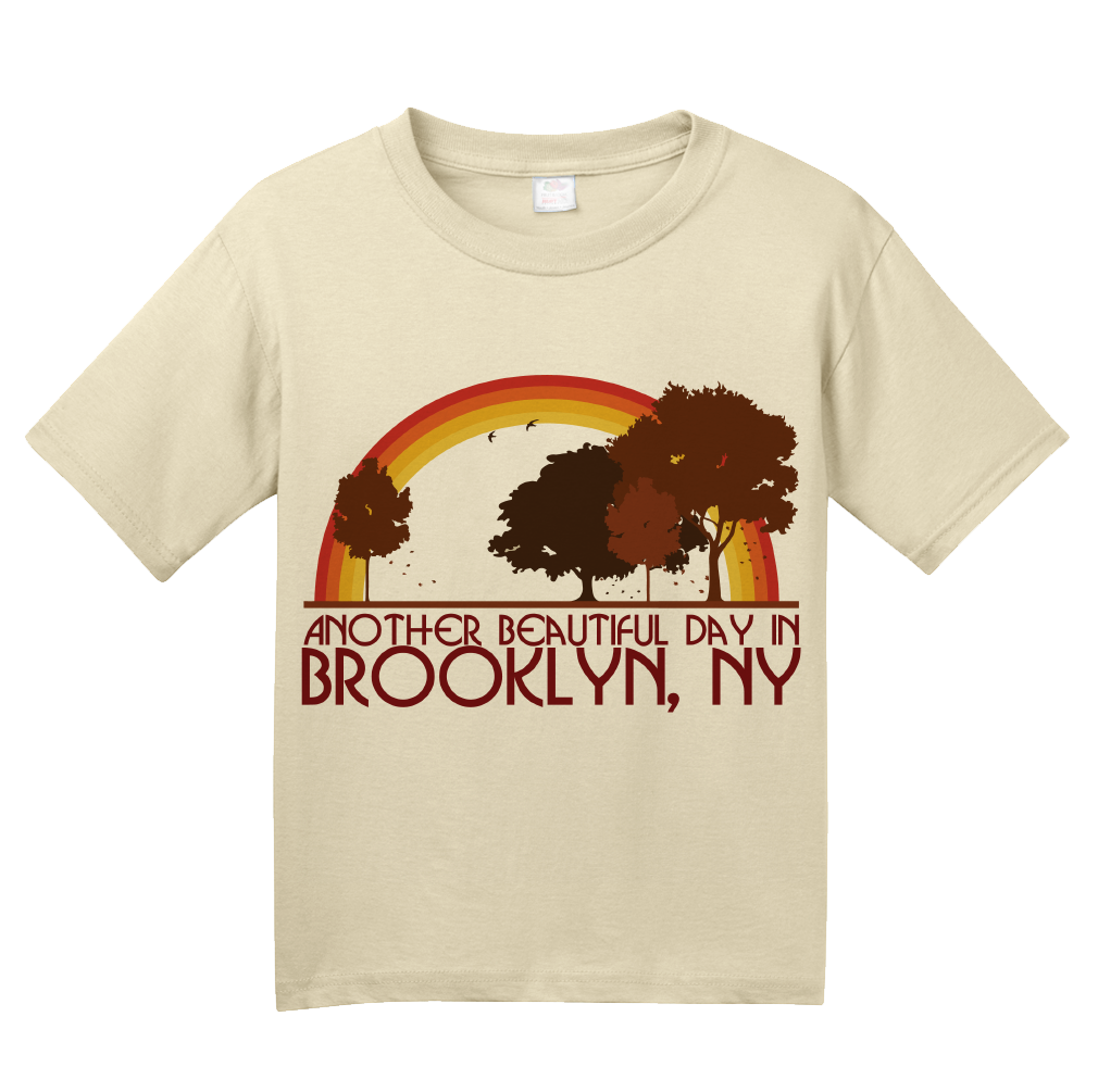 Youth Natural "Another Beautiful Day In Brooklyn, New York" T-shirt