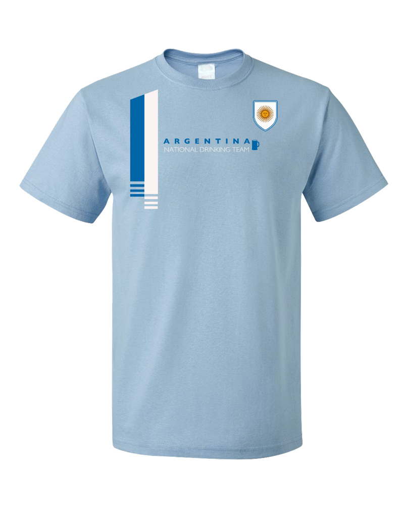 Standard Light Blue Argentina National Drinking Team - Funny Argentine Soccer Joke T-shirt