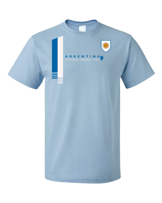 Standard Light Blue Argentina National Drinking Team - Funny Argentine Soccer Joke T-shirt