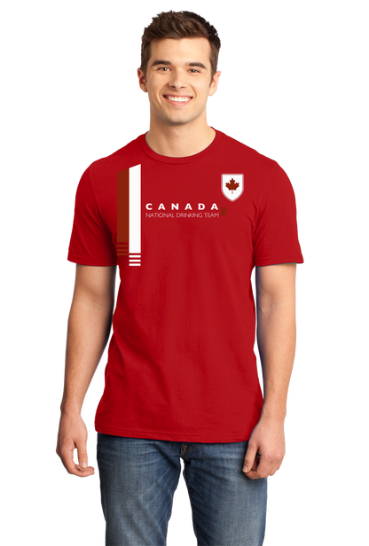 Standard Red Canada National Drinking Team - Canadian Soccer Football Funny T-shirt