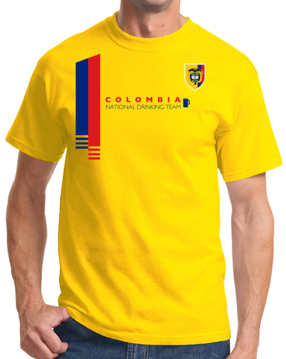 Standard Yellow Colombia National Drinking Team - Columbian Soccer Football T-shirt