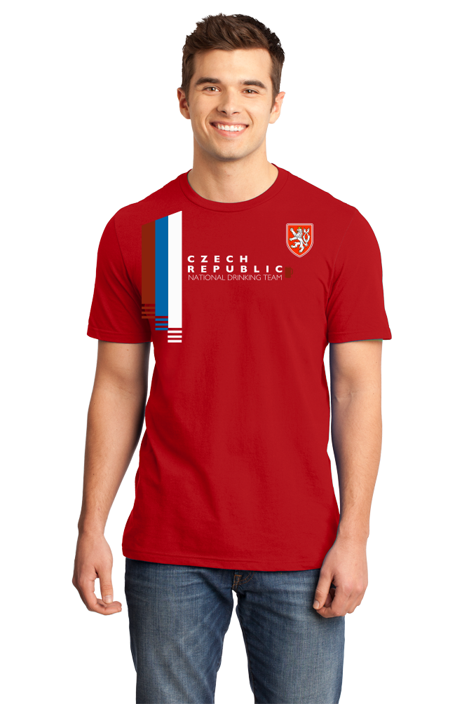 Standard Red Czech Republic National Drinking Team - Czech Soccer Football T-shirt
