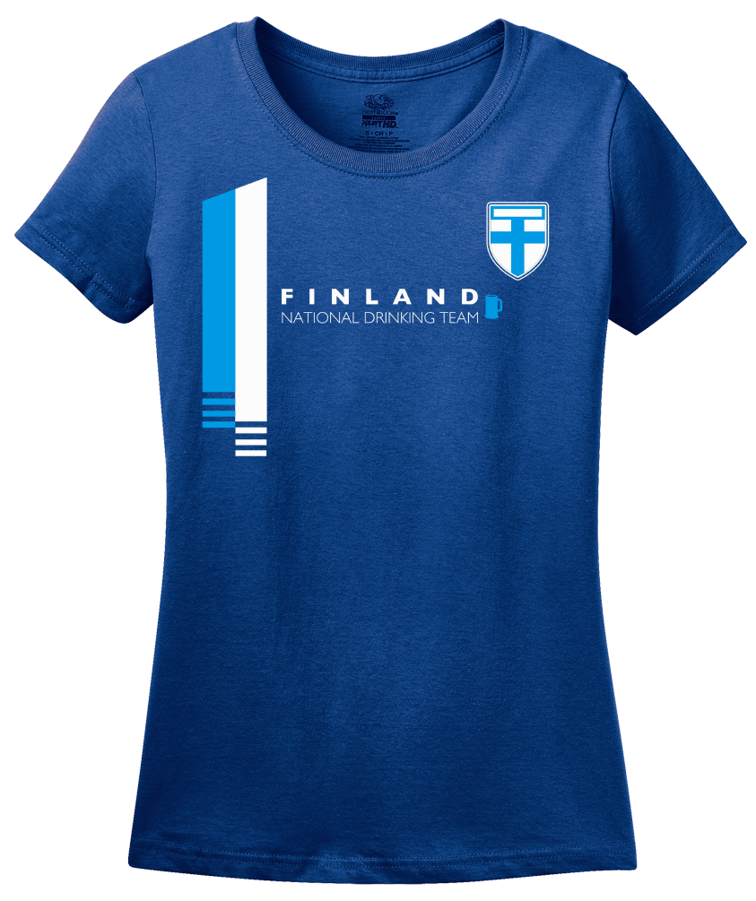 Ladies Royal Finland National Drinking Team - Finnish Football Soccer Funny T-shirt