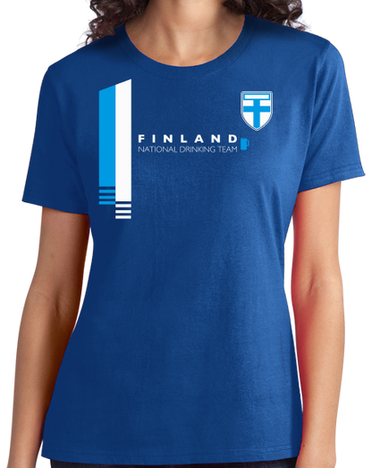 Ladies Royal Finland National Drinking Team - Finnish Football Soccer Funny T-shirt
