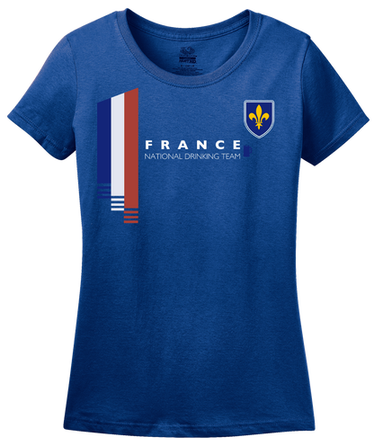 Ladies Royal France National Drinking Team - French Football Soccer Funny T-shirt