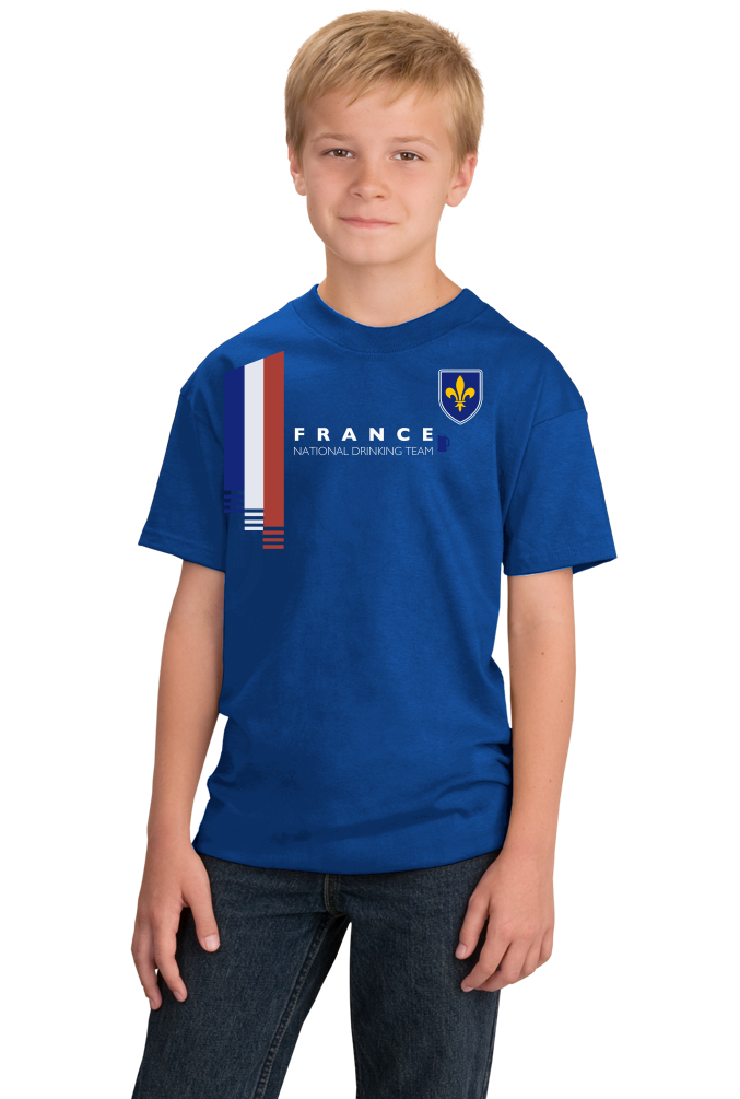 Youth Royal France National Drinking Team - French Football Soccer Funny T-shirt
