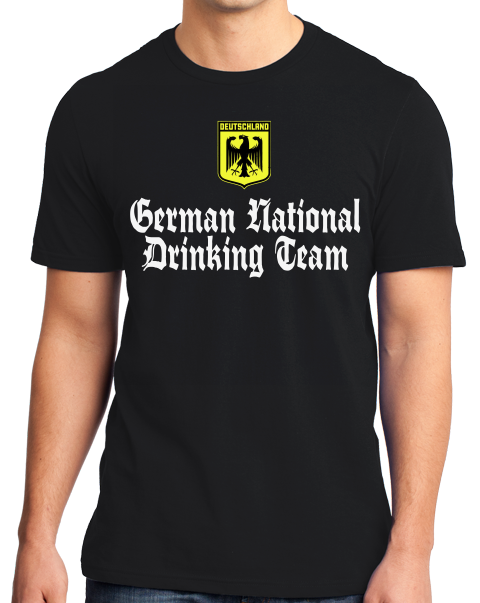Standard Black German National Drinking Team - Germany Soccer Football T-shirt