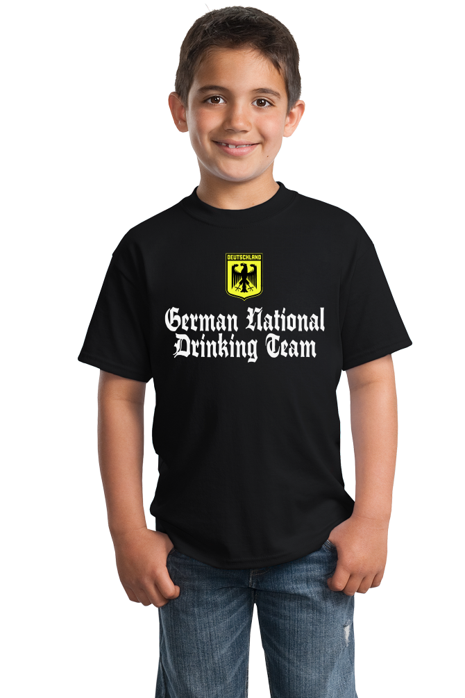 Youth Black German National Drinking Team - Germany Soccer Football T-shirt