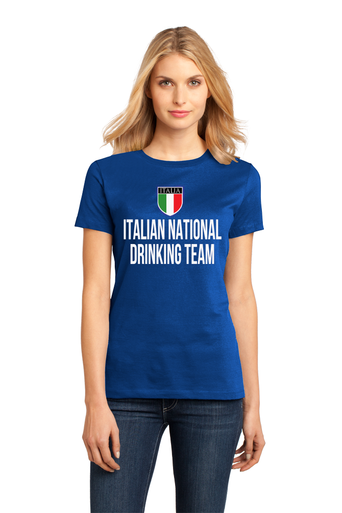 Ladies Royal Italian National Drinking Team - Italy Soccer Football Funny T-shirt