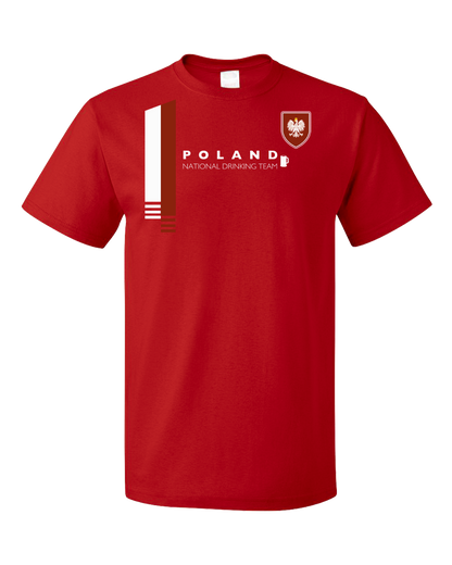 Standard Red Poland National Drinking Team - Polish Soccer Football Funny T-shirt