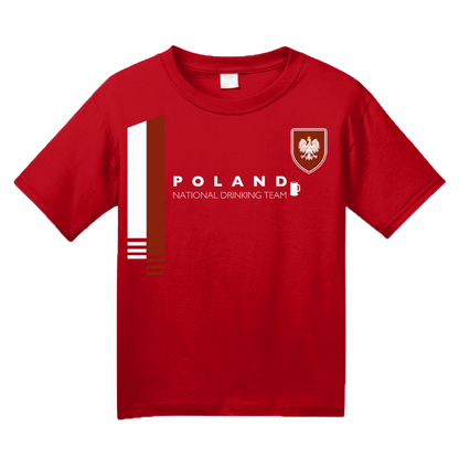 Youth Red Poland National Drinking Team - Polish Soccer Football Funny T-shirt
