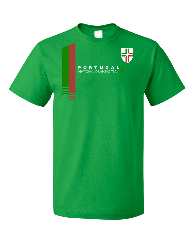 Standard Green Portugal National Drinking Team - Portuguese Futebol Soccer T-shirt