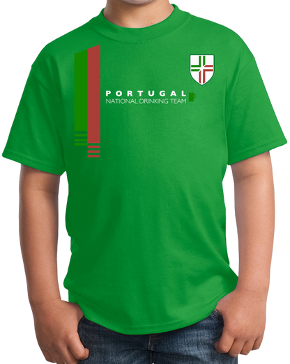 Youth Green Portugal National Drinking Team - Portuguese Futebol Soccer T-shirt