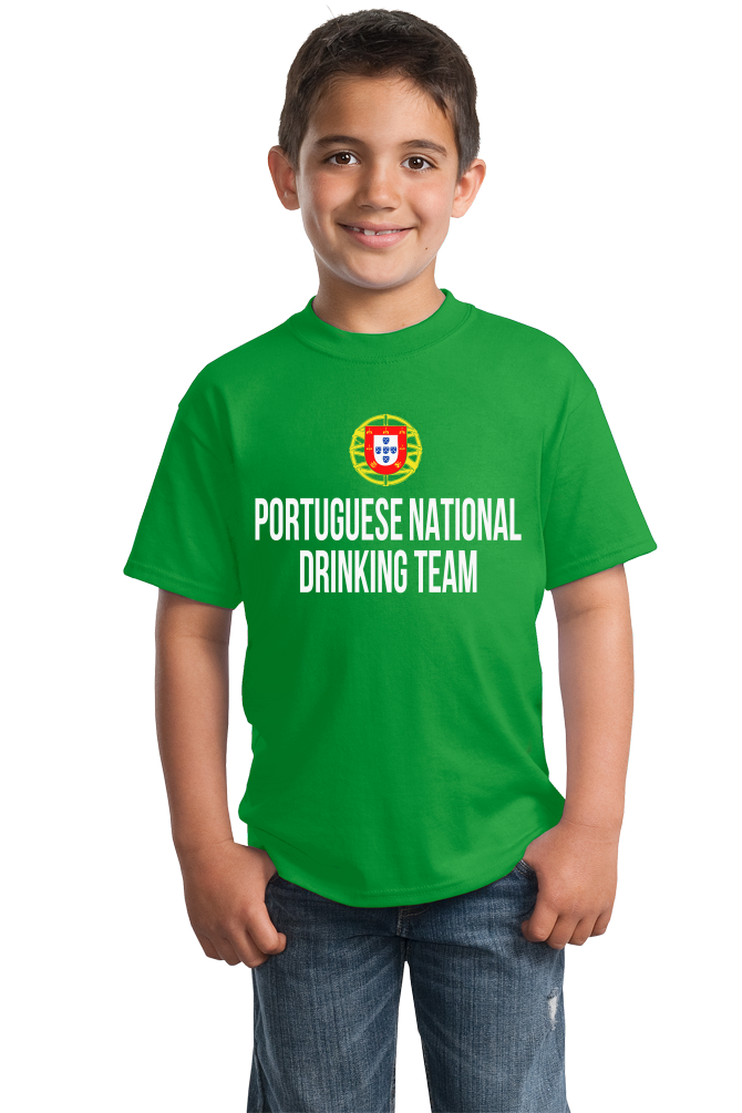 Youth Green Portuguese National Drinking Team - Portugal Soccer Futebol T-shirt
