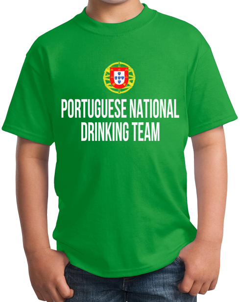 Youth Green Portuguese National Drinking Team - Portugal Soccer Futebol T-shirt