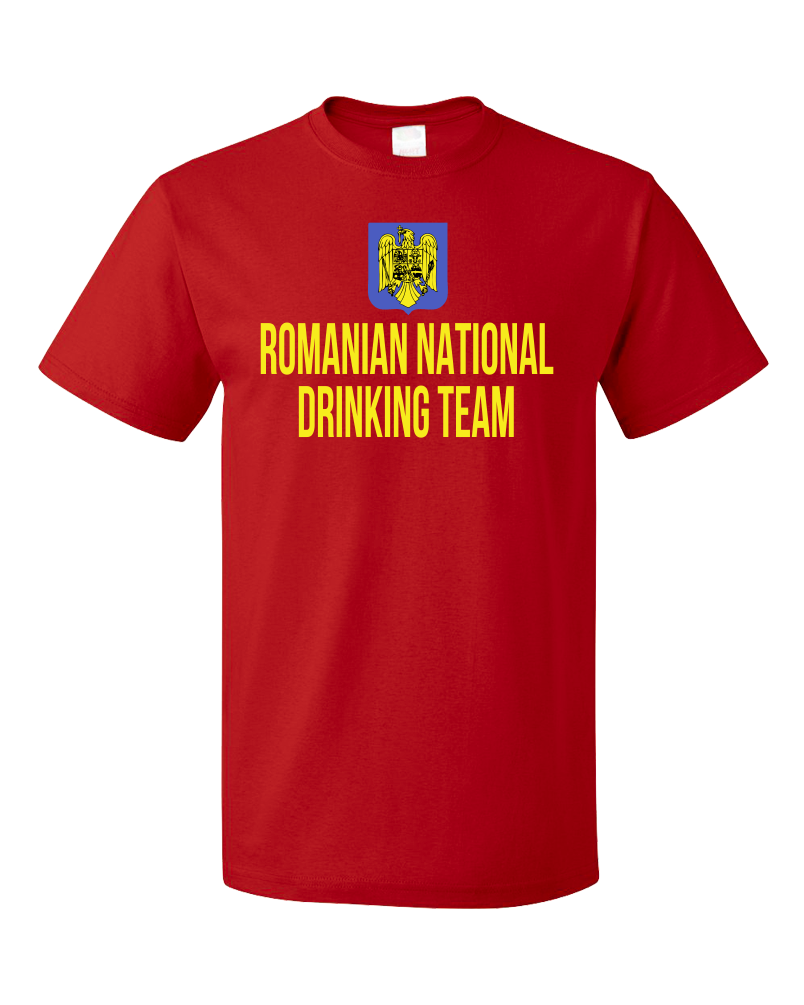 Standard Red Romanian National Drinking Team - Romania Soccer Football T-shirt