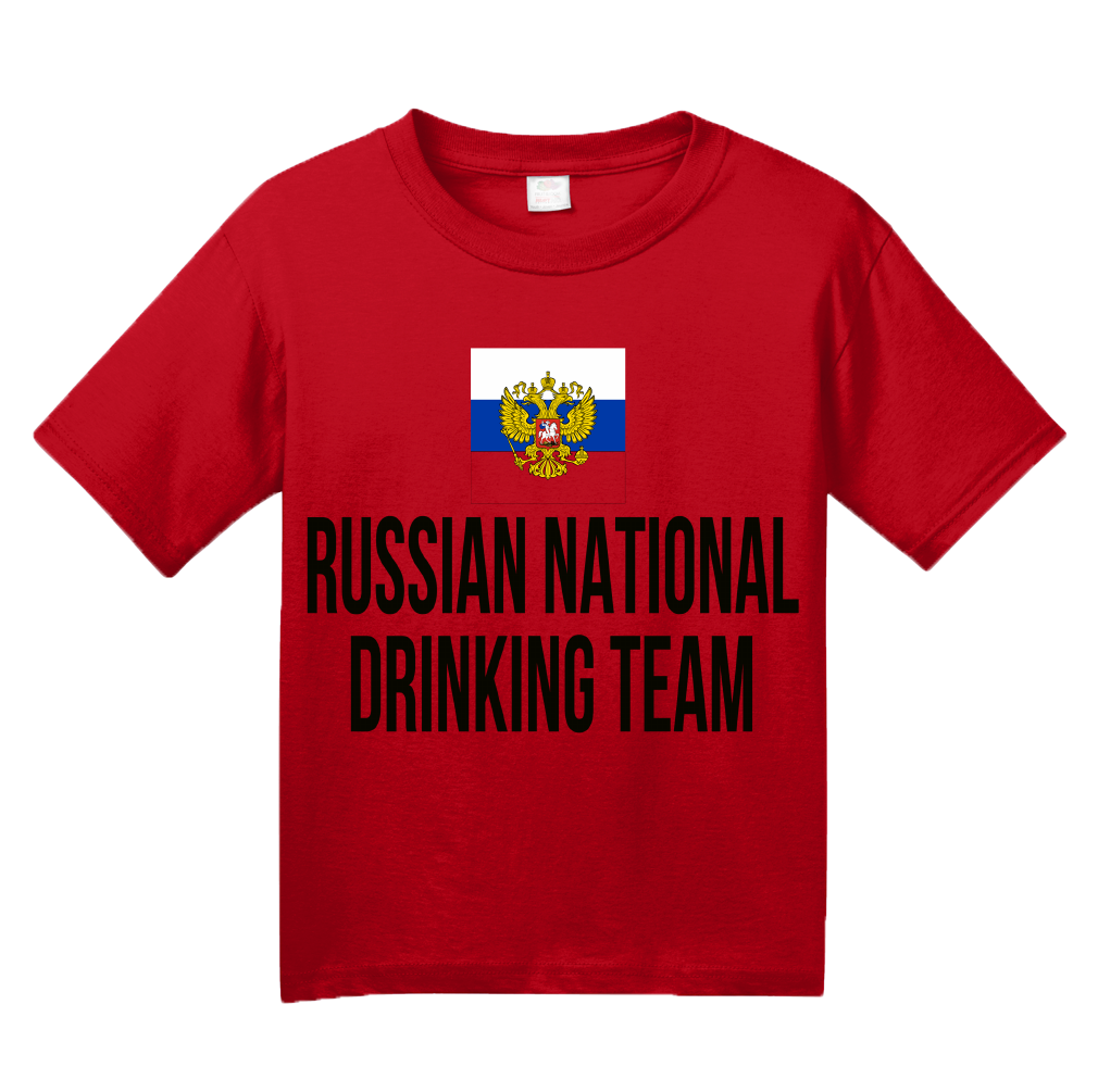 Youth Red Russian National Drinking Team - Russia Soccer Football Fan T-shirt