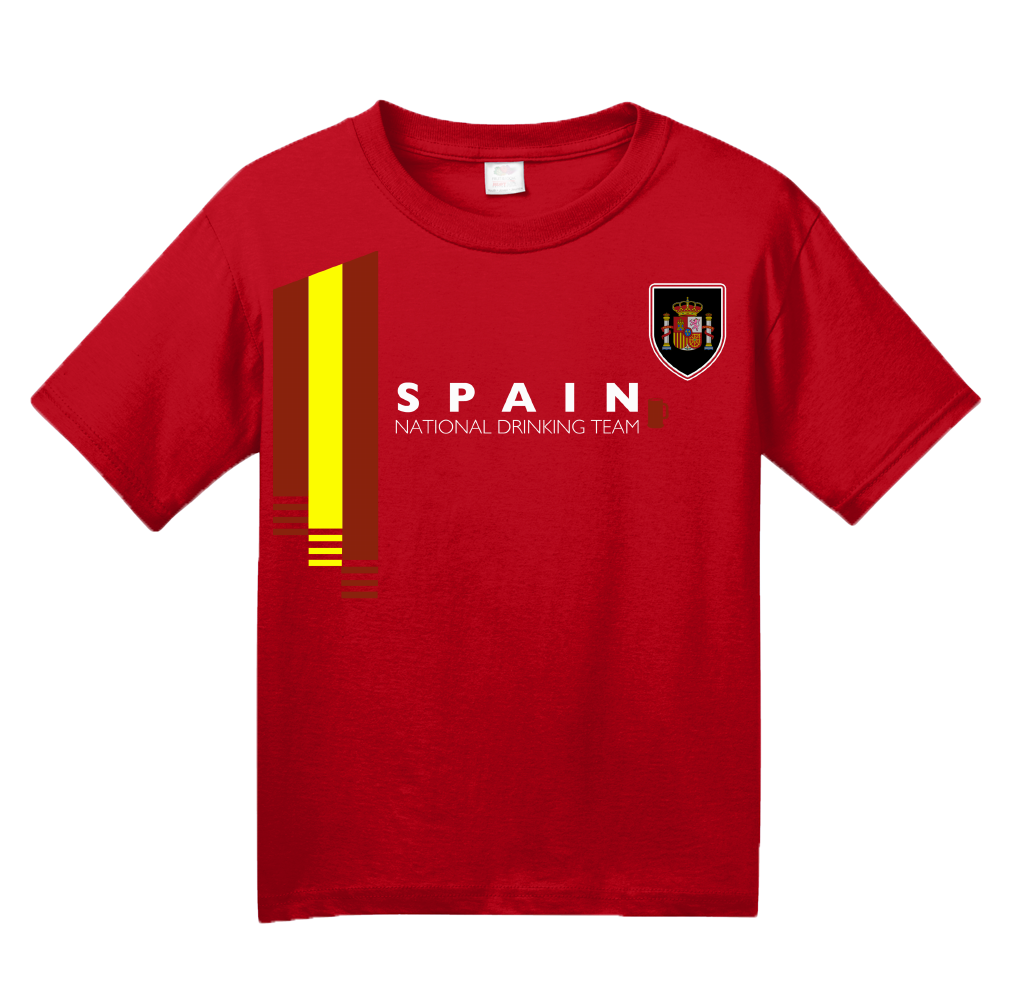 Youth Red Spain National Drinking Team - Spanish Futbol Soccer Funny T-shirt