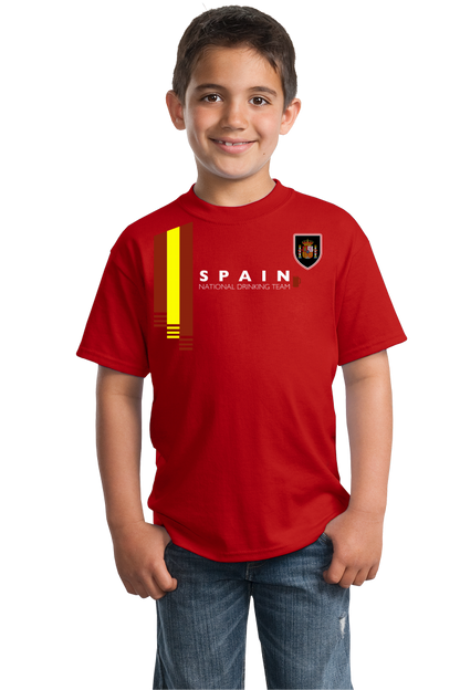 Youth Red Spain National Drinking Team - Spanish Futbol Soccer Funny T-shirt