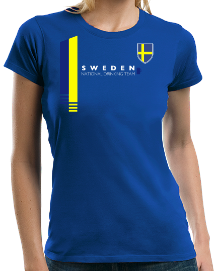 Ladies Royal Sweden National Drinking Team - Swedish Soccer Football Fan T-shirt
