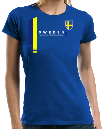 Ladies Royal Sweden National Drinking Team - Swedish Soccer Football Fan T-shirt