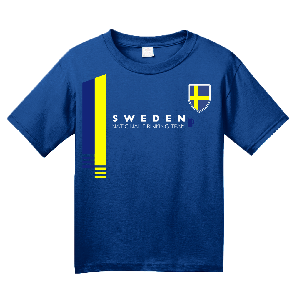Youth Royal Sweden National Drinking Team - Swedish Soccer Football Fan T-shirt