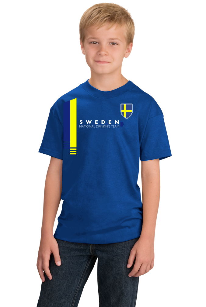 Youth Royal Sweden National Drinking Team - Swedish Soccer Football Fan T-shirt