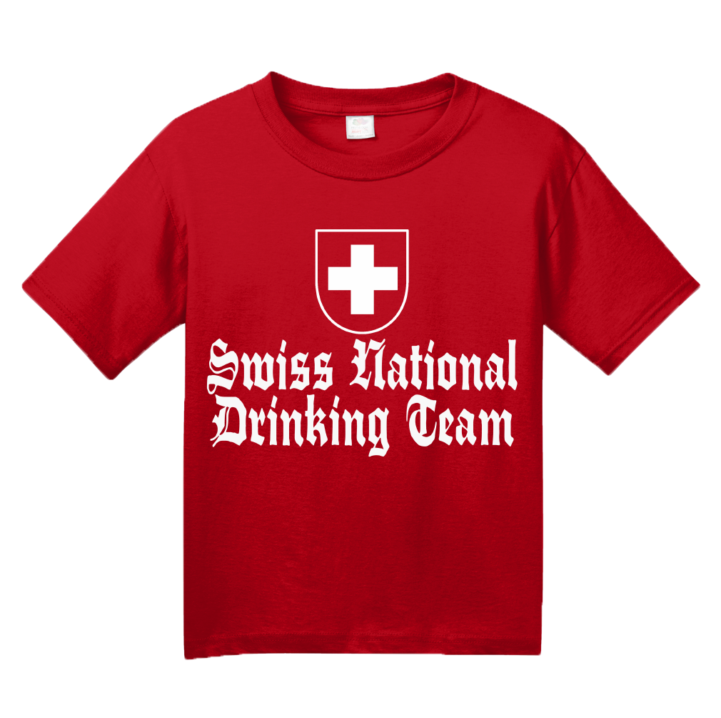 Youth Red Swiss National Drinking Team - Switzerland Soccer Football Fan T-shirt