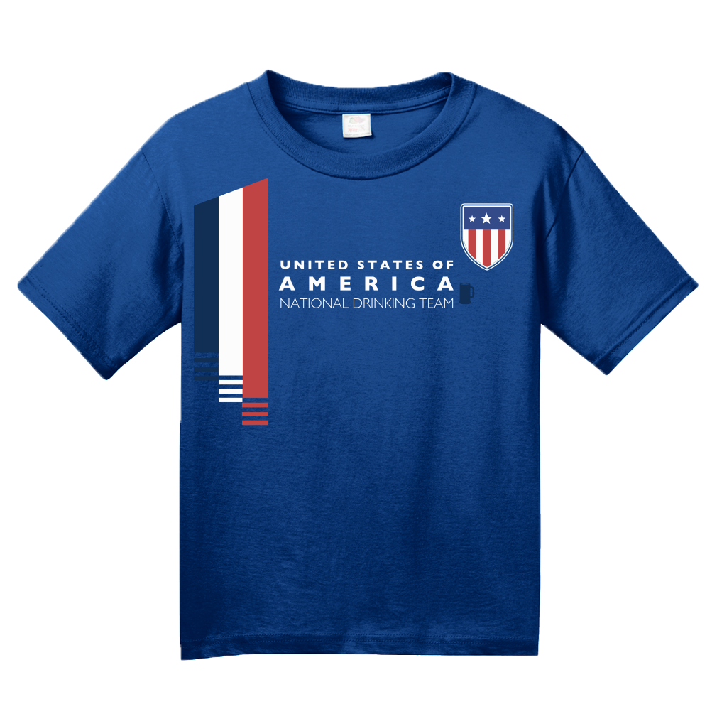 Youth Royal Usa National Drinking Team - American Soccer Football Fan T-shirt