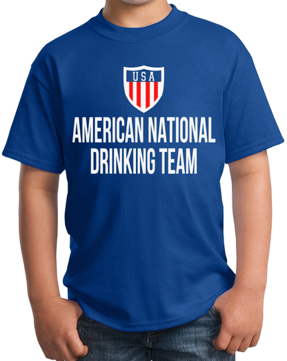 Youth Royal American National Drinking Team - USA Soccer Football Fan T-shirt
