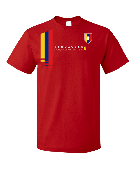 Standard Red Venezuela National Drinking Team - Venezeulan Soccer Futbol Fan T-shirt