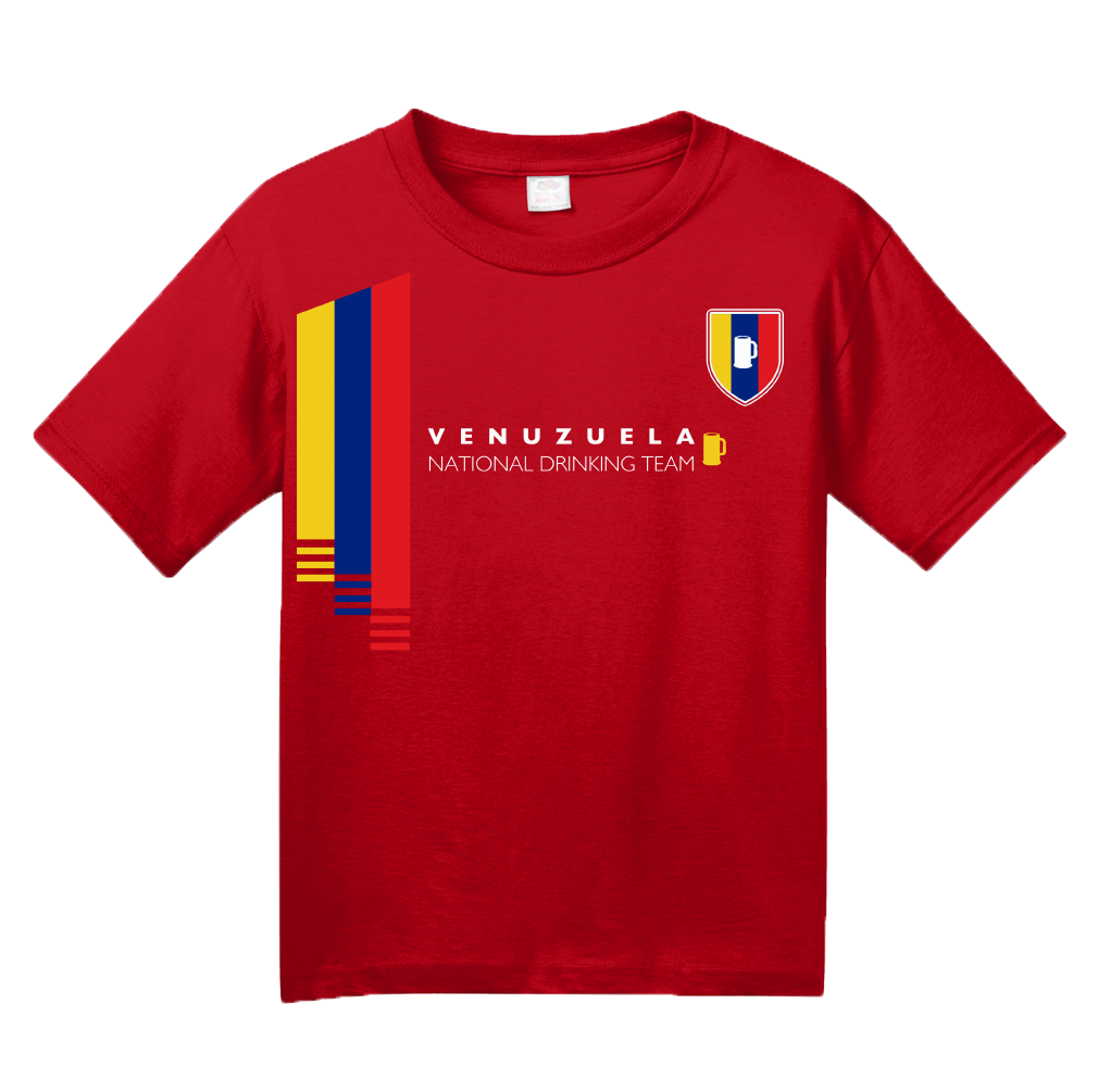 Youth Red Venezuela National Drinking Team - Venezeulan Soccer Futbol Fan T-shirt