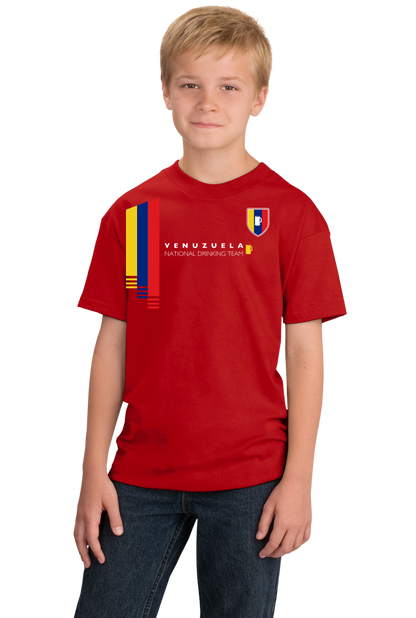 Youth Red Venezuela National Drinking Team - Venezeulan Soccer Futbol Fan T-shirt