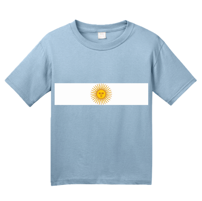 Youth Light Blue Argentina National Flag - Argentinian Argentine Pride Heritage T-shirt