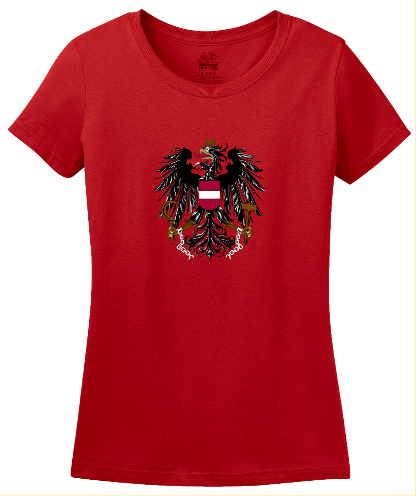 Ladies Red Austrian Flag - Austria Pride Heritage Love Vienna Fun Gift T-shirt