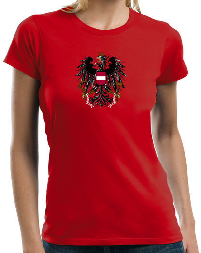 Ladies Red Austrian Flag - Austria Pride Heritage Love Vienna Fun Gift T-shirt