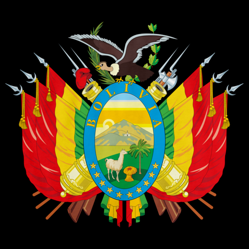 BOLIVIAN COAT OF ARMS Black art preview