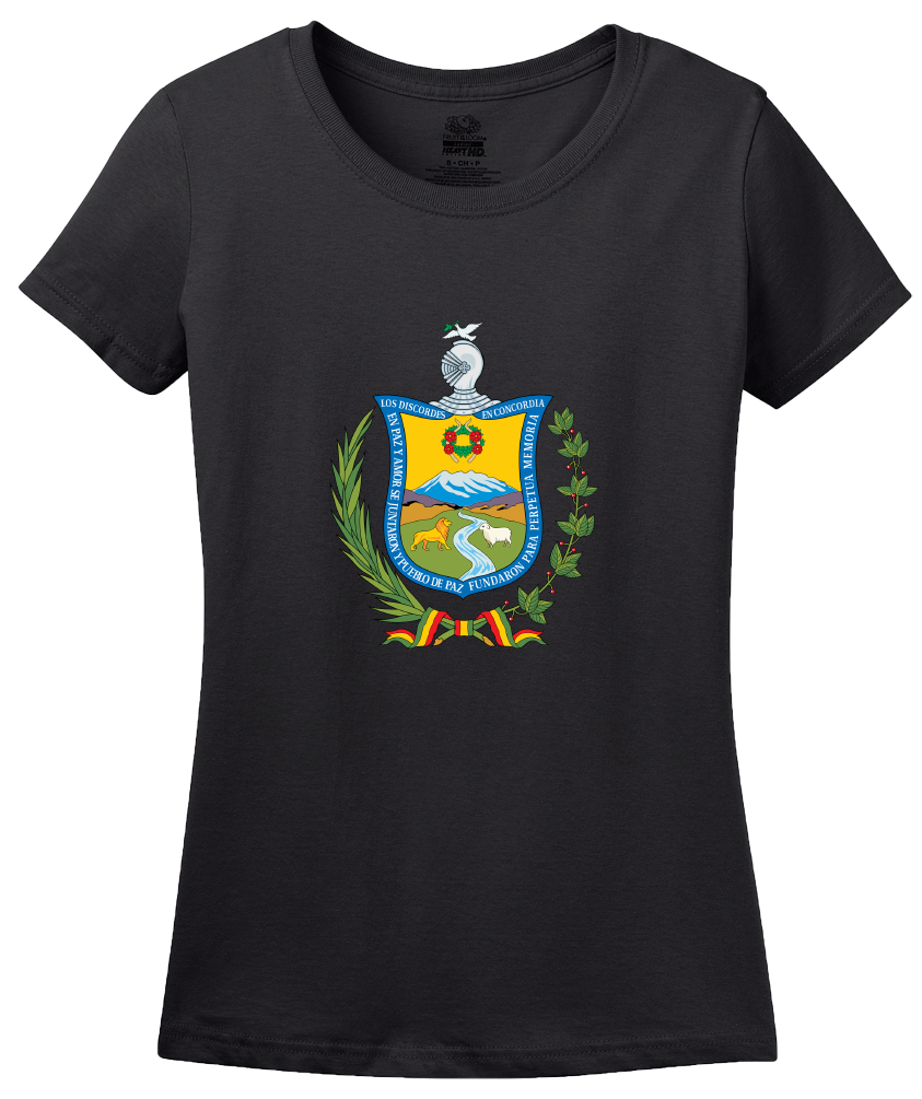 Ladies Black La Paz Coat Of Arms - Bolivia Bolivian Pride Heritage Love T-shirt
