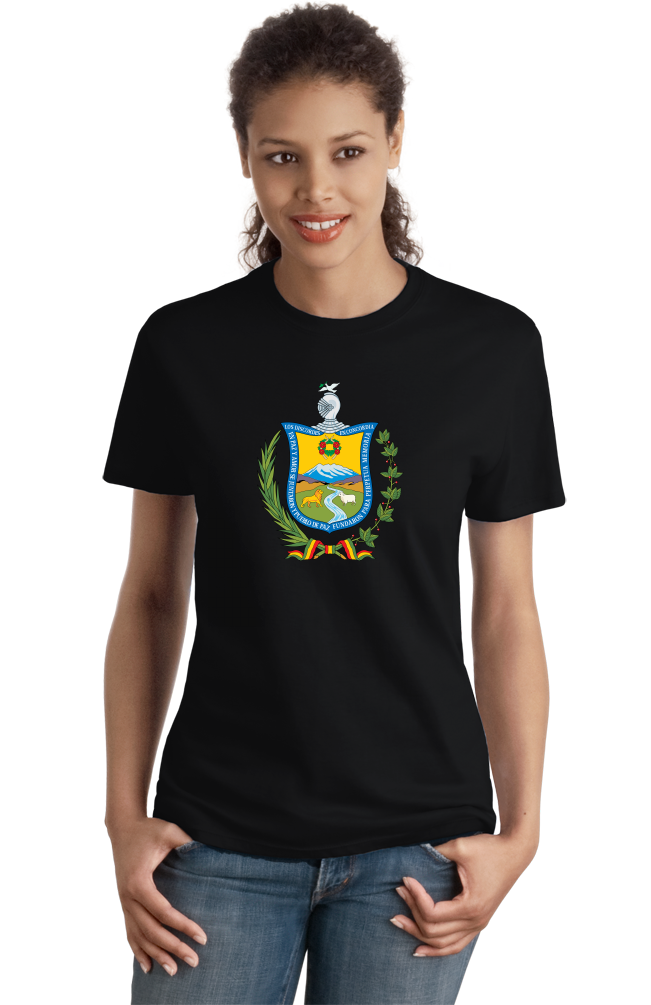 Ladies Black La Paz Coat Of Arms - Bolivia Bolivian Pride Heritage Love T-shirt